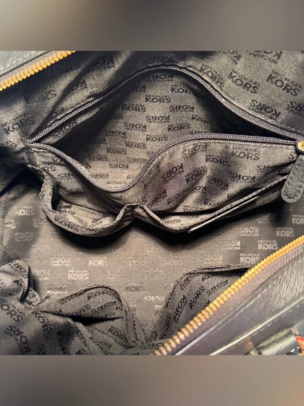 Michael Kors Black Saffiano Leather Dome Satchel